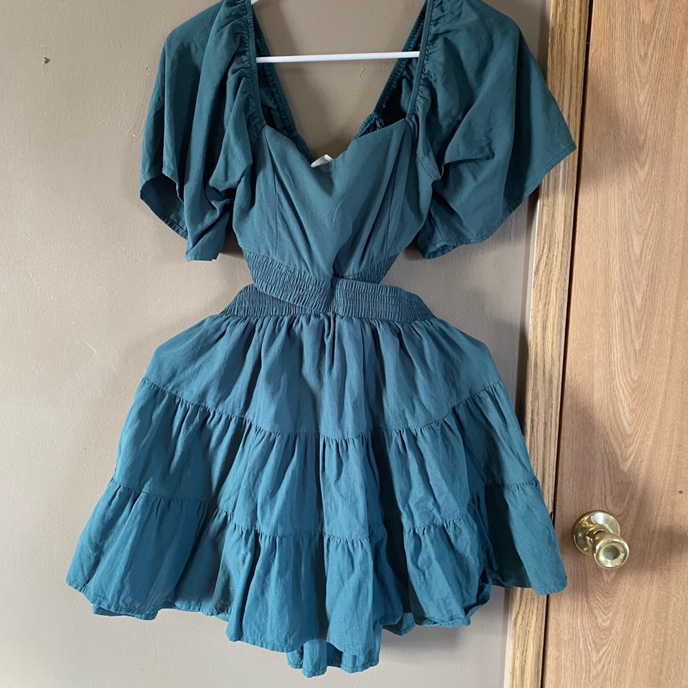 Green Mini Mini Dress